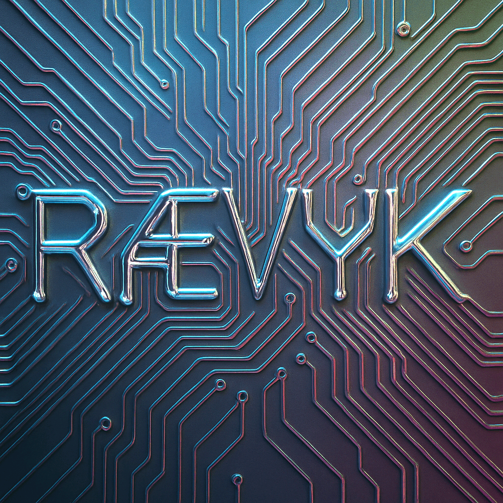 RÆVYK animated circuitry logo